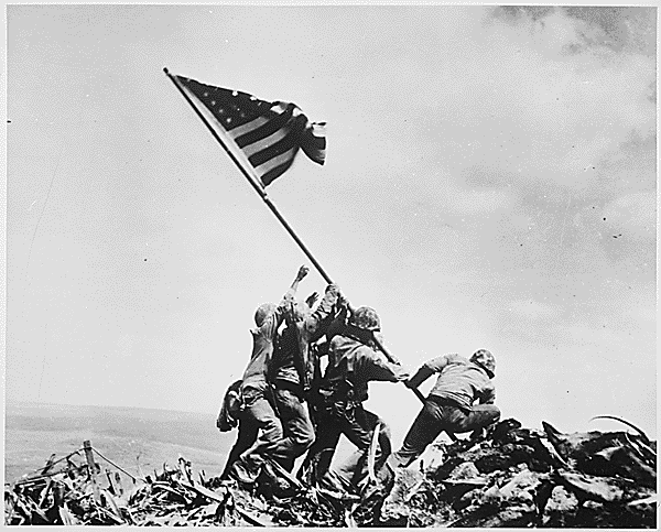Raising the flag on Iwo Jima