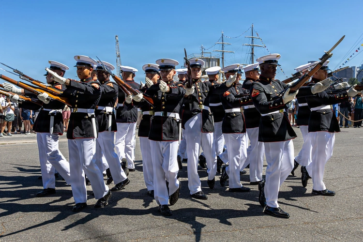 Silent Drill Platoon on parade