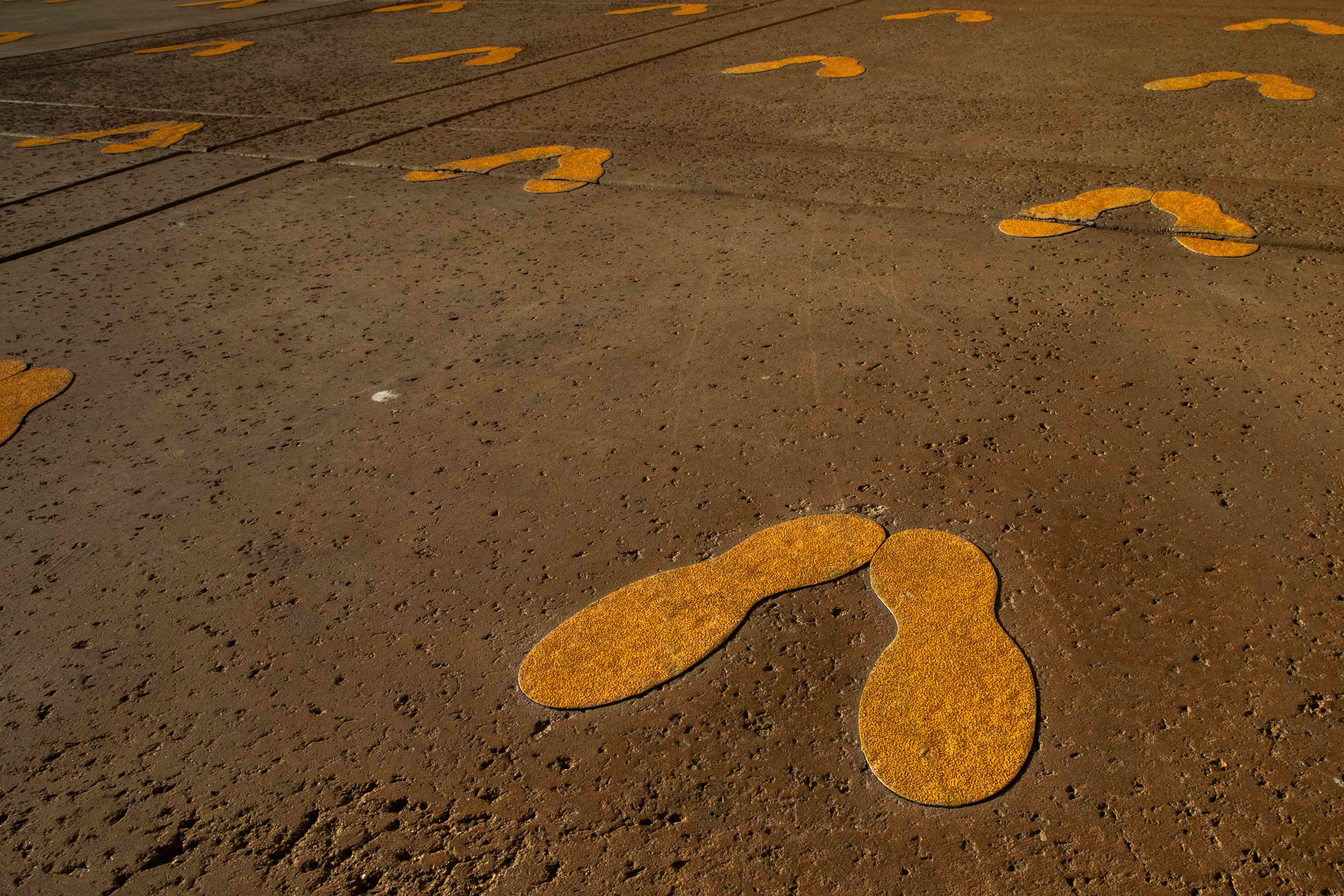 The yellow footprints