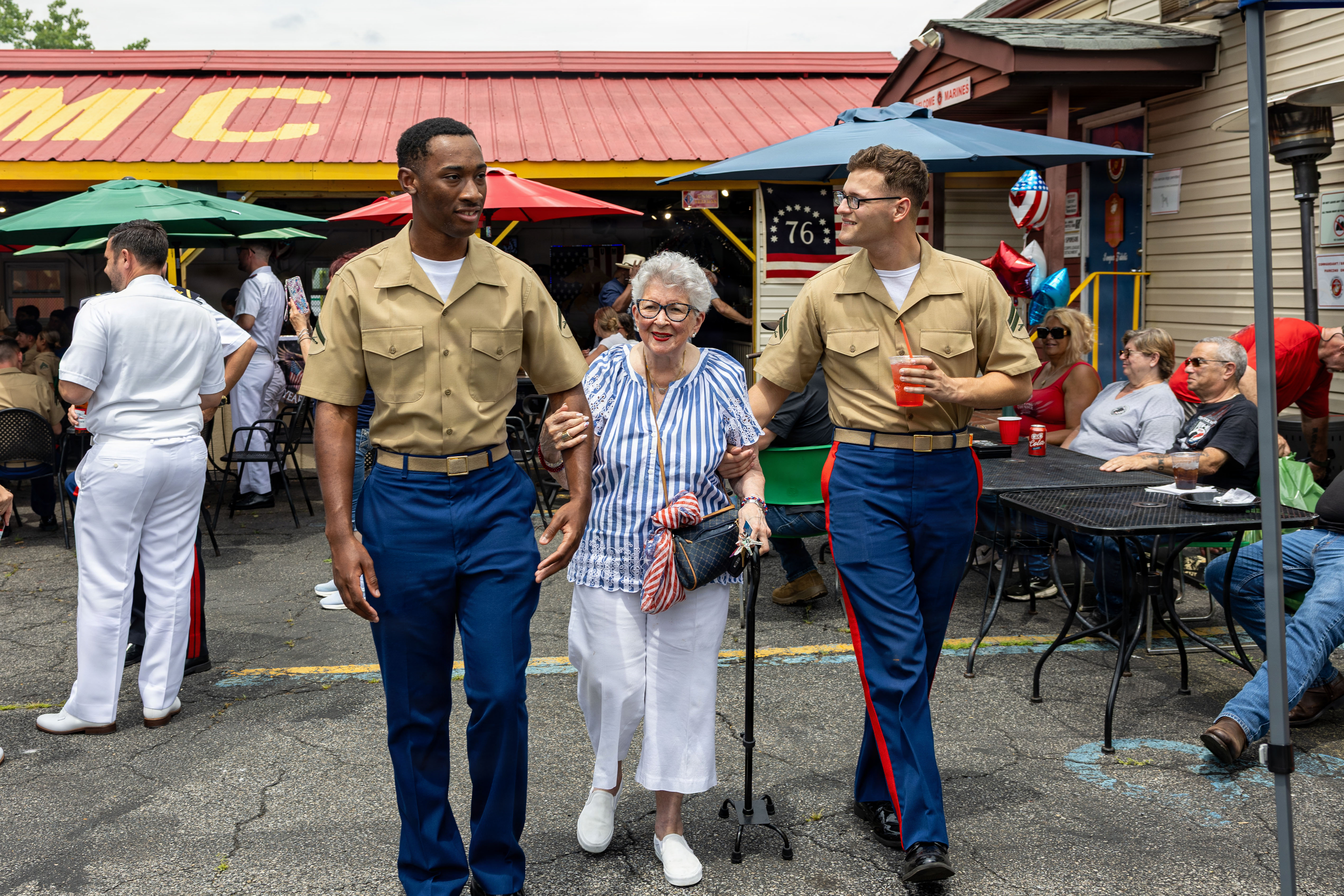 Marines at a detachment gathering